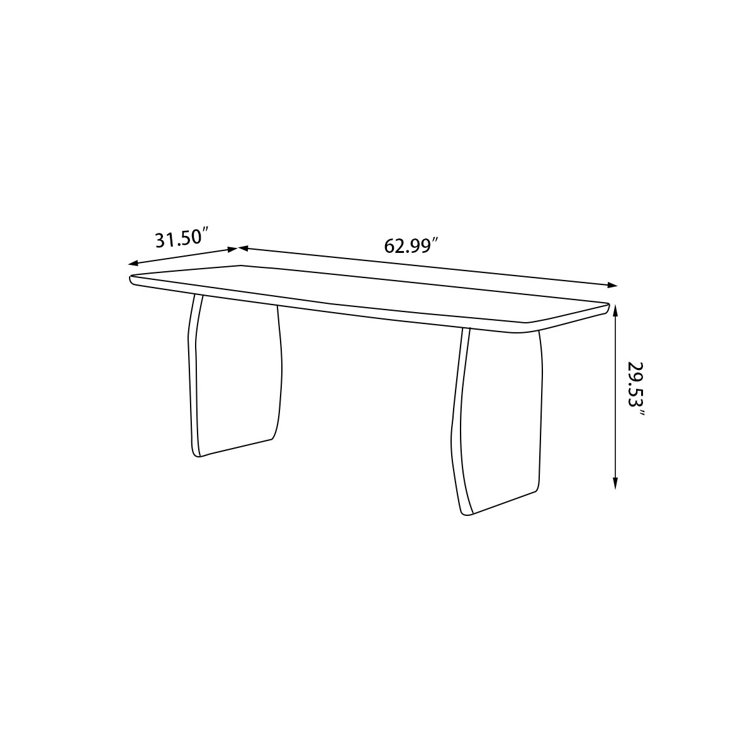 Hokku Designs Lorez Solid Wood Dining Table Wayfair Canada